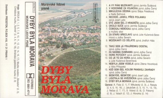 Dyby byla Morava - Moravské lidové písně