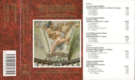 Sonáty pro flétnu a cembalo a varhanní pozitiv