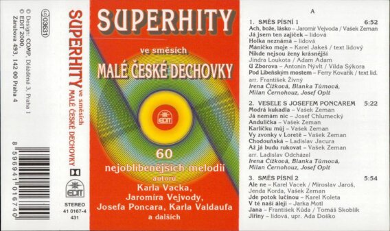 Super hity ve směsích malé České dechovky - 60 nejoblíbenějších melodií