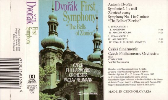 Dvořák First symphony The bells of Zlonice