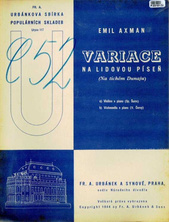 Urbánkova sbírka populárních skladeb - Variace na lidovou píseň