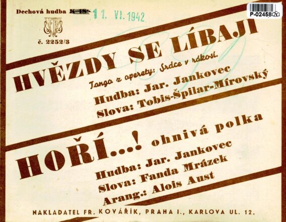 Dechová hudba č. 2252/3 - Hvězdy se líbají, Hoří...!