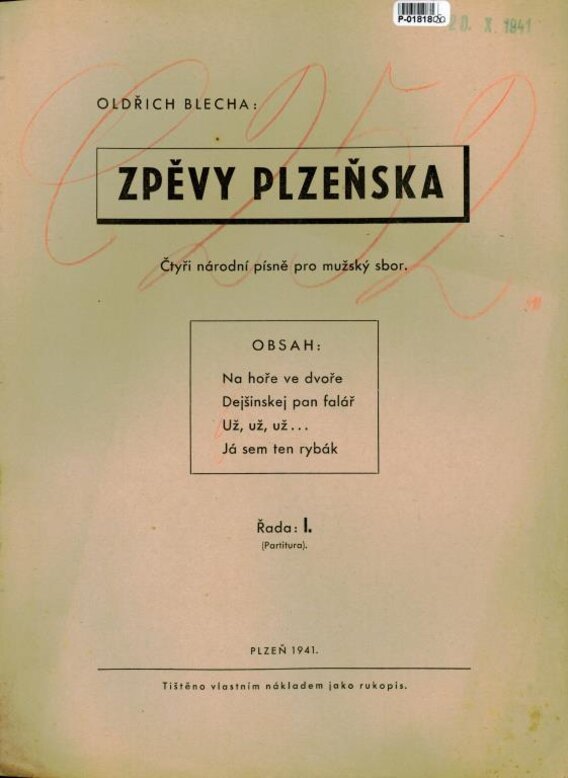 Zpěvy Plzeňska - řada I.