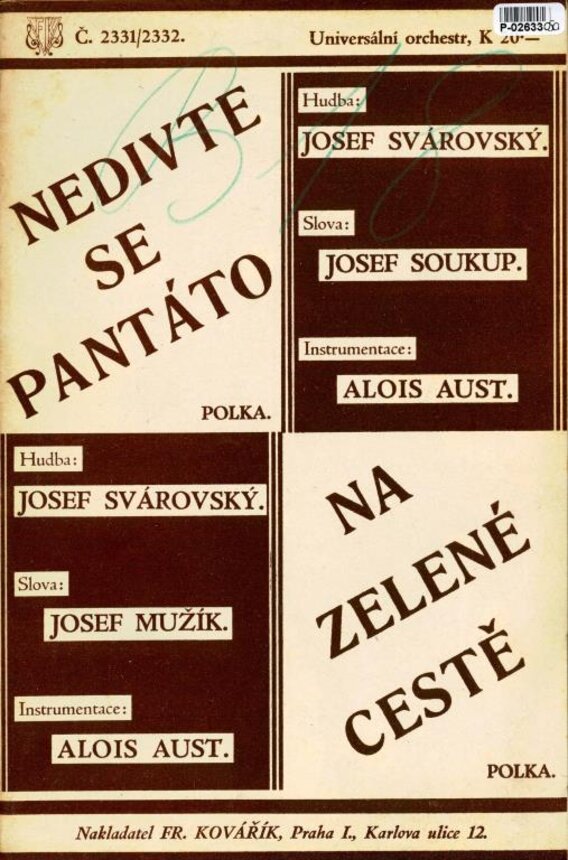 Universální orchestr č. 2331/2332 - Nedivte se pantáto, Na zelené cestě