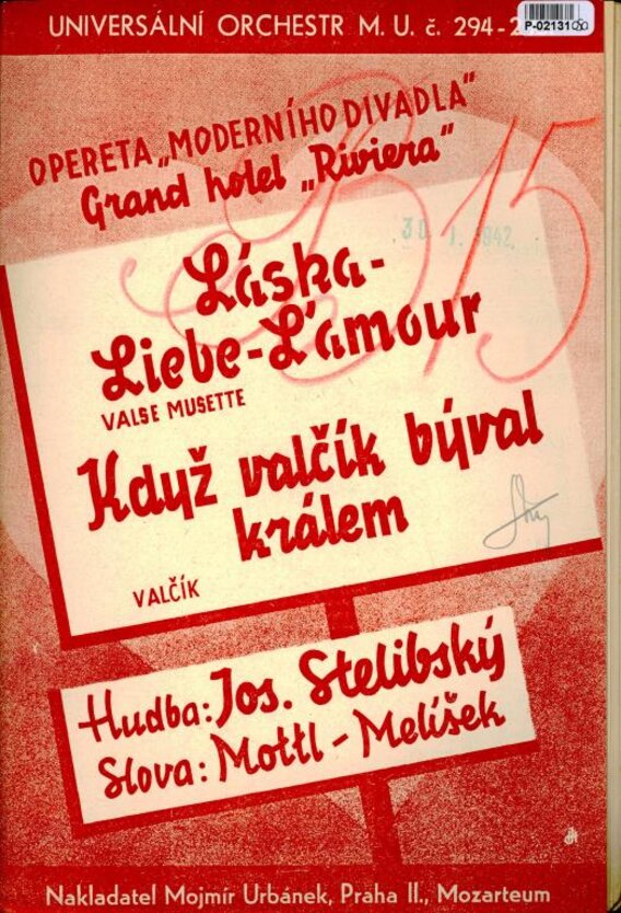 Universální orchestr M. U. č. 294 - 295 - Láska - Liebe- L'amour