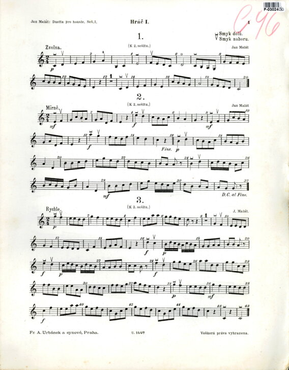 Hráč I. - sešit 1.