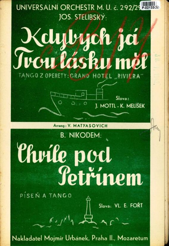 Universální orchestr M. U. č. 292/293 - Kdybych já Tvou lásku měl, Chvíle pod Petřínem