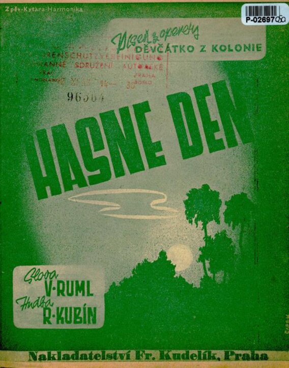 Zpěv - kytara - harmonika - Píseň z operety Děvčátko z kolonie - Hasne den