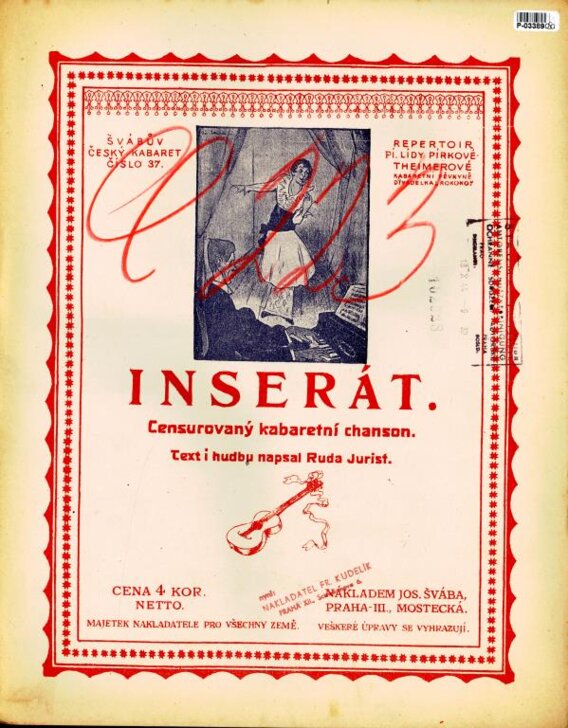 Švábův Český kabaret č. 37 - Inserát