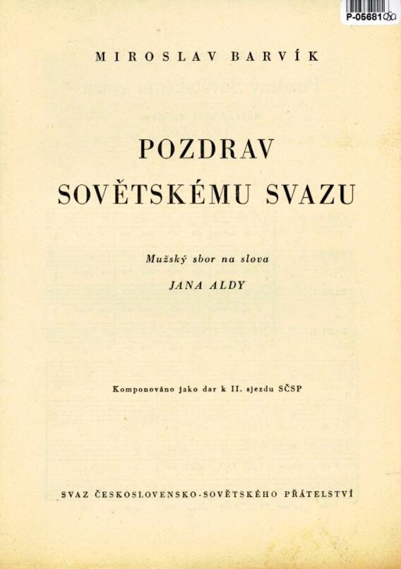 Pozdrav Sovětskému svazu