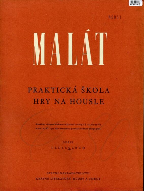 Praktická škola hry na housle - sešit 6