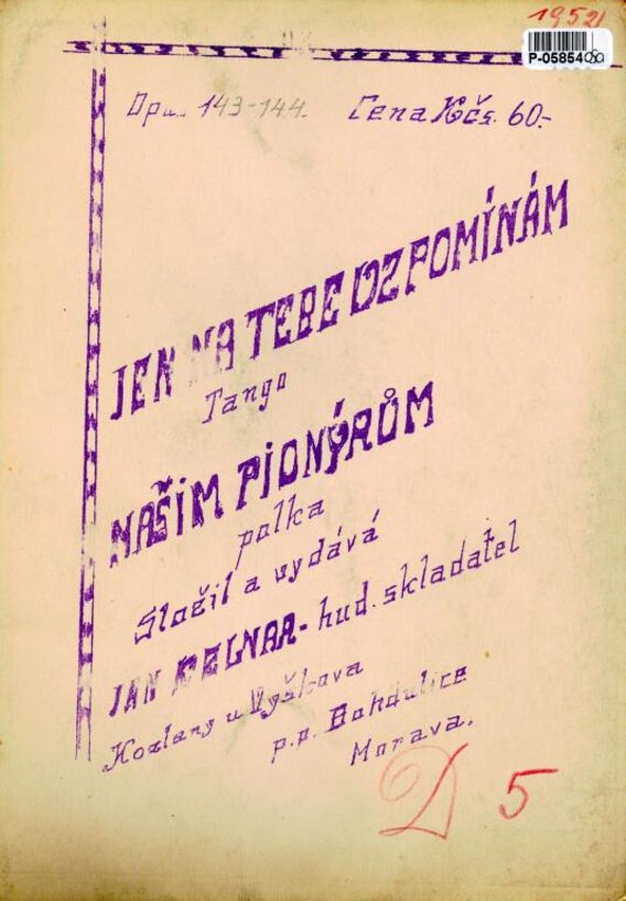 Jen na tebe vzpomínám, Našim pionýrům