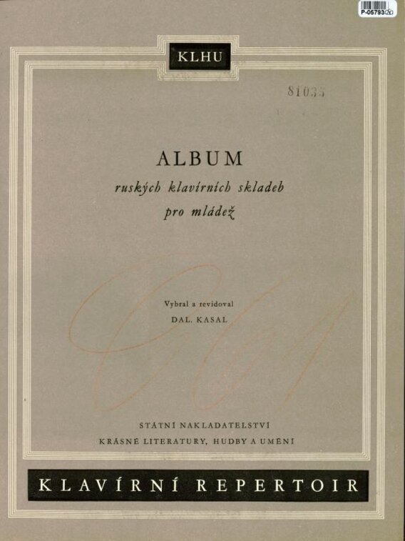 Album Ruských klavírních skladeb pro mládež