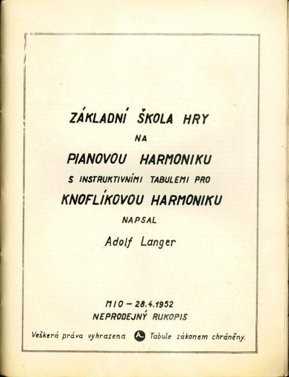 Základní škola hry na pianovou harmoniku