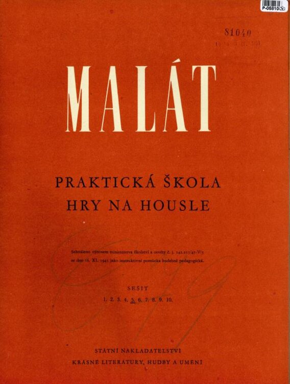 Praktická škola hry na housle - sešit 5