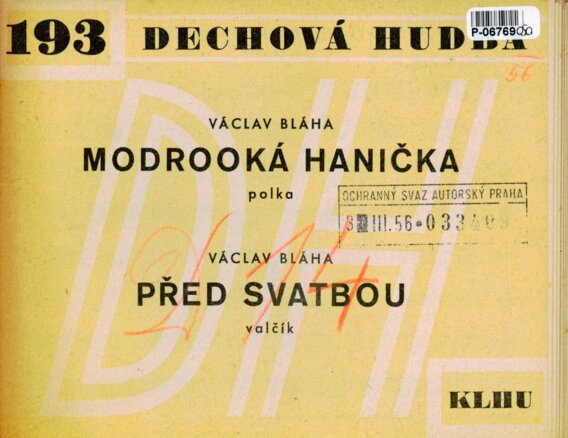 Dechová hudba 193 - Modrooká Hanička, Před svatbou