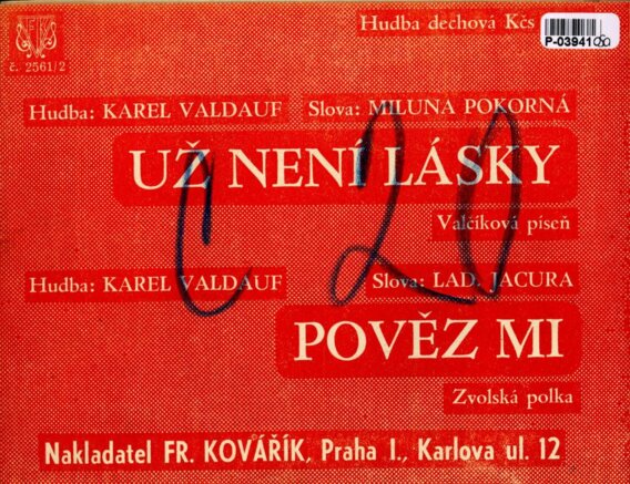 Už není lásky, Pověz mi