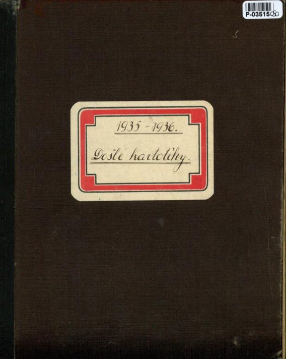 Došlé kartotéky 1935 - 1936