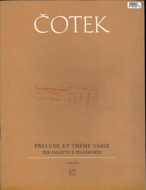 Prelude et théme varié per fagotto e pianoforte