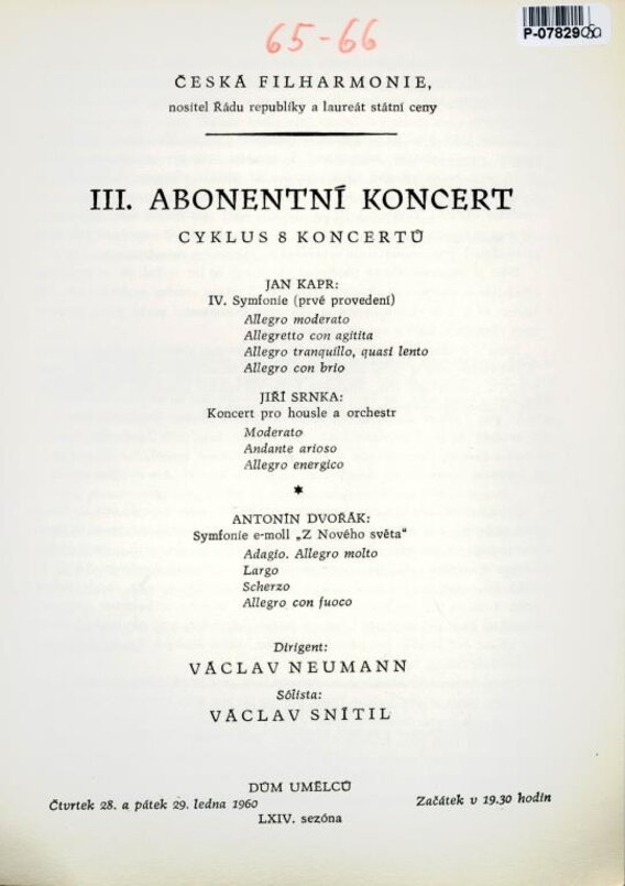 Česká filharmonie - III. Abonentní koncert
