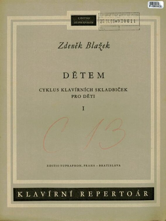 Dětem - Cyklus klavírních skladbiček pro děti I