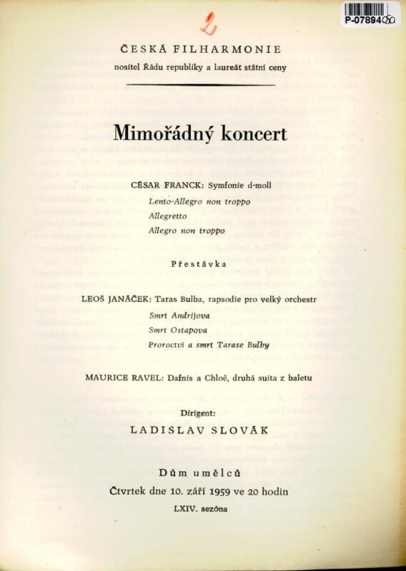 Česká filharmonie - Mimořádný koncert