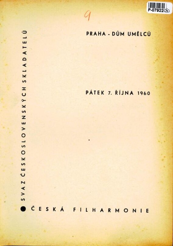Česká filharmonie Praha - Dům umělců