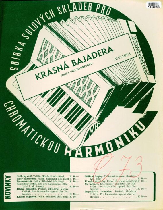 Sbírka solových skladeb pro chromatickou harmoniku - Krásná bajadera