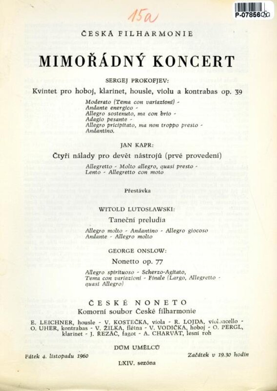 Česká filharmonie - Mimořádný koncert