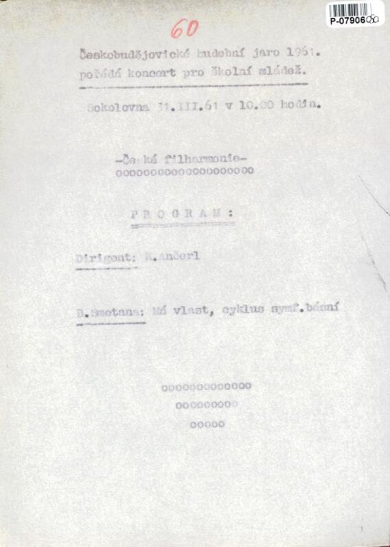 Českobudějovické hudební jaro 1961