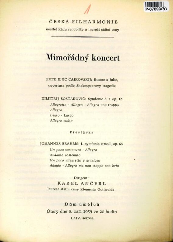 Česká filharmonie - Mimořádný koncert