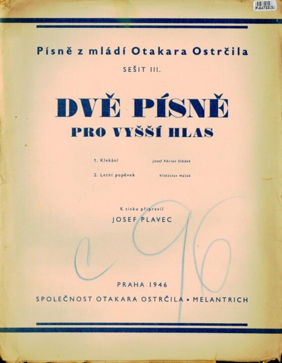 Dvě písně pro vyšší hlas