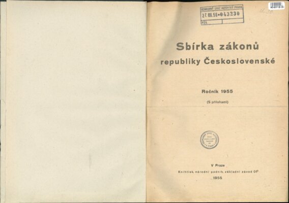 Sbírka zákonů republiky Československé