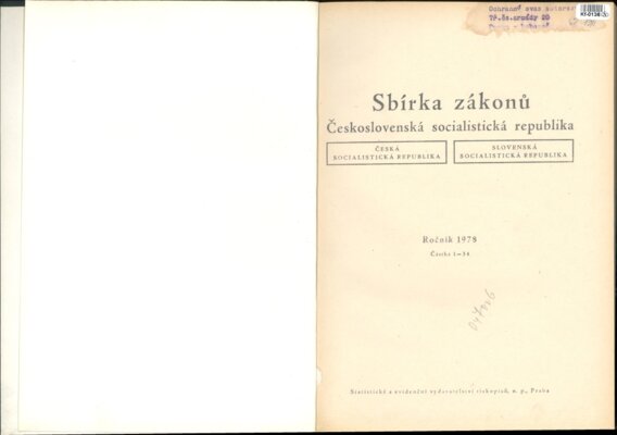 Sbírka zákonů Československá socialistická republika