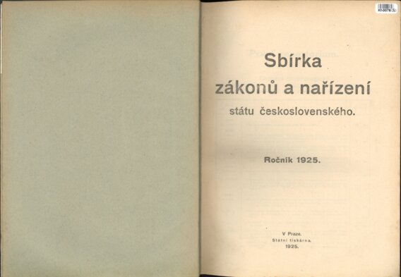 Sbírka zákonů a nařízení státu československého