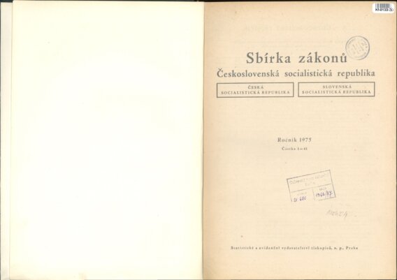 Sbírka zákonů Československá socialistická republika