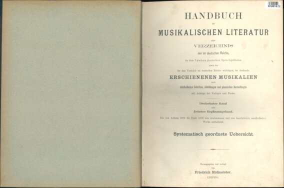 Handbuch der musikalischen Literatur