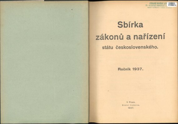 Sbírka zákonů a nařízení státu československého