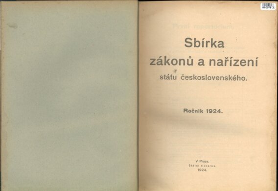 Sbírka zákonů a nařízení státu československého
