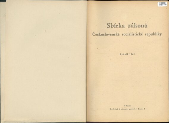 Sbírka zákonů Československé socialistické republiky