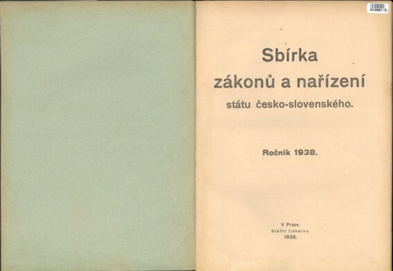 Sbírka zákonů a nařízení státu československého