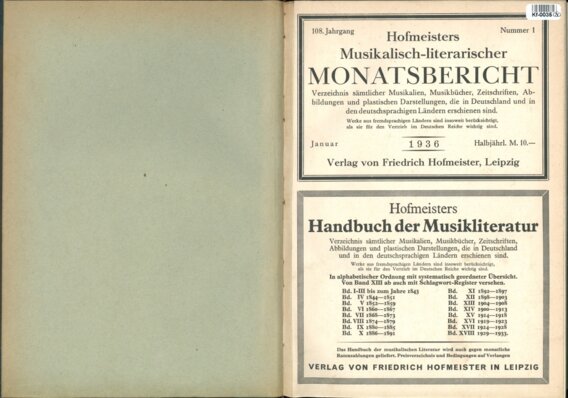 Hofmeisters Musikalisch-literarischer Monatsbericht