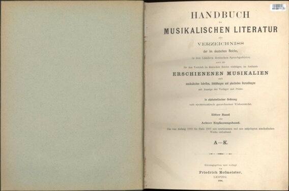 Handbuch der musikalischen Literatur