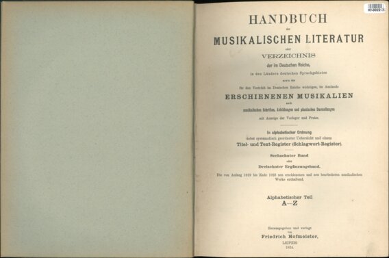 Handbuch der musikalischen Literatur