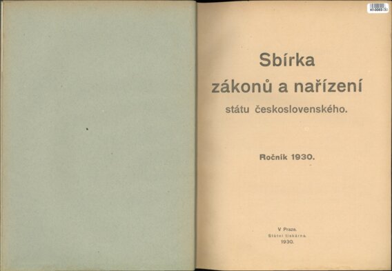 Sbírka zákonů a nařízení státu československého