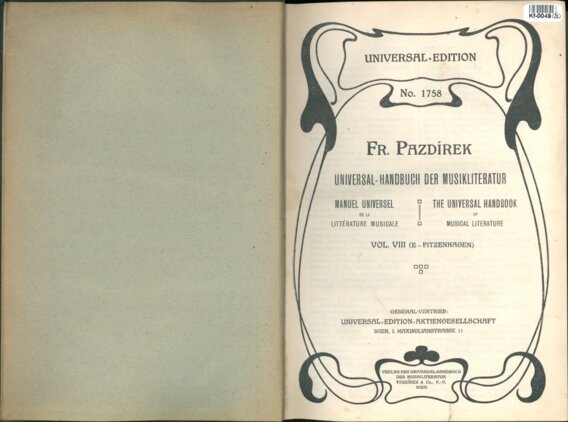 Universal-Handbuch der Musikliteratur