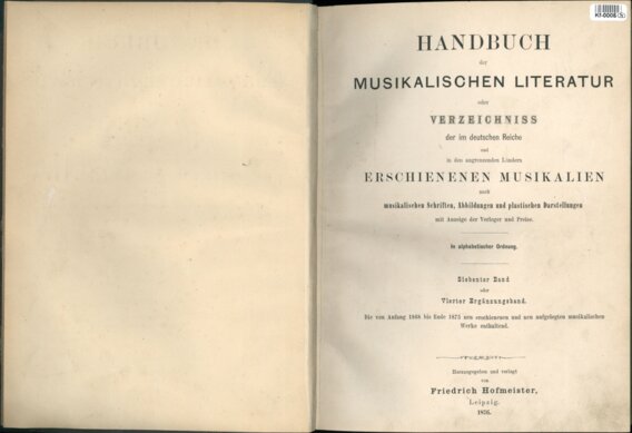 Handbuch der musikalischen Literatur
