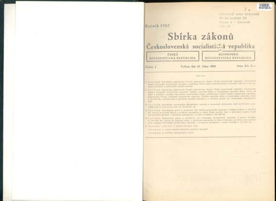 Sbírka zákonů Československá socialistická republika
