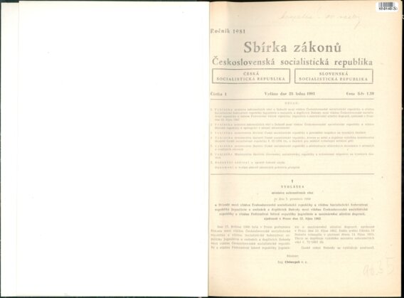 Sbírka zákonů Československá socialistická republika