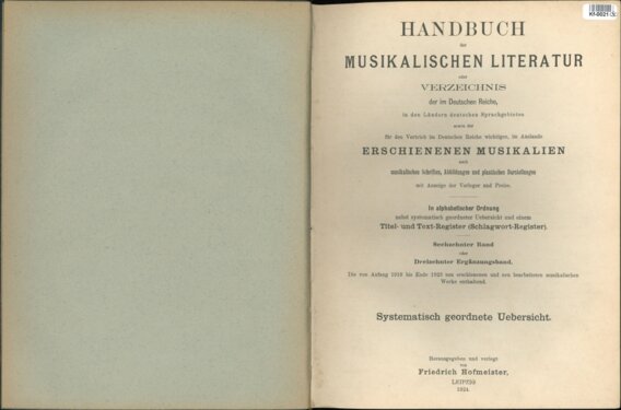 Handbuch der musikalischen Literatur